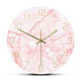 horloge murale style scandinave aesthetic nordique couleur rose avec mouvement à quartz pour décoration murale de diamètre 30 cm