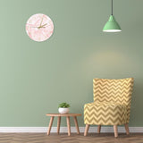 horloge murale style scandinave aesthetic nordique couleur rose avec mouvement à quartz pour décoration murale de diamètre 30 cm pour salon