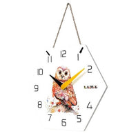 horloge murale scandinave chouette nordique et hibou avec corde