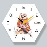 horloge murale scandinave chouette nordique et hibou avec corde