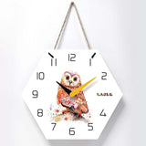 horloge murale scandinave chouette nordique et hibou avec corde