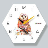 horloge murale scandinave chouette nordique et hibou avec corde