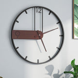 horloge murale style scandinave en métal couleur noir nordique et minimaliste pour votre décoration de salon