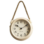 horloge murale scandinave suspendue avec cadran blanc cassé
