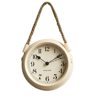 horloge murale scandinave suspendue avec cadran blanc cassé
