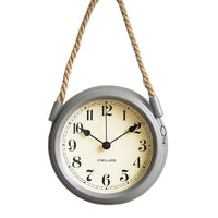 horloge murale scandinave suspendue avec cadran gris foncé