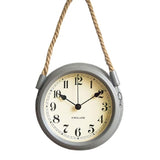 horloge murale scandinave suspendue avec cadran gris foncé