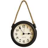 horloge murale scandinave suspendue avec cadran noir