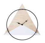 horloge murale scandinave triangulaire cadran rond
