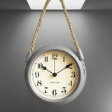 horloge murale scandinave suspendue grise quartz