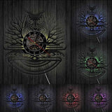 horloge murale hibou avec lumière LED