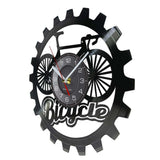 horloge murale vinyle bicyclette vélo noir design