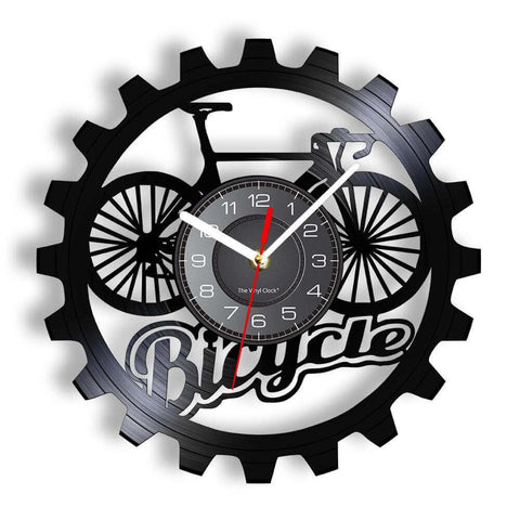horloge murale vinyle bicyclette vélo