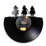 horloge murale vinyle western back
