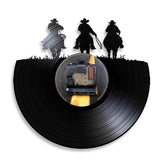 horloge murale vinyle western back