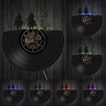 horloge murale vinyle western LED