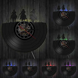 horloge murale vinyle western LED