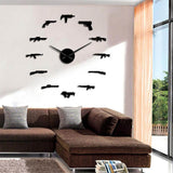 horloge murale stickers pour autocollant muraux avec pistolet pour salon diamètre géante