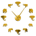 Horloges Stickers Monde Éléphant | Horloge Mania