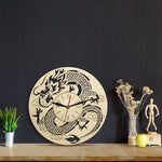 Horloge Bois Dragon Chinois | Horloge Mania