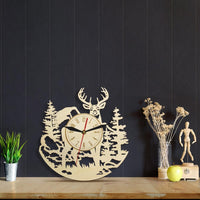 Horloge Bois Cerf | Horloge Mania