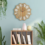 Horloge Bois Rosace en Bois | Horloge Mania