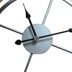 Horloge Industrielle Boussole Argentée | Horloge Mania