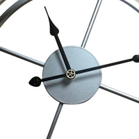 Horloge Industrielle Boussole Argentée | Horloge Mania