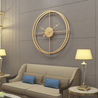 Horloge Industrielle Boussole Dorée | Horloge Mania