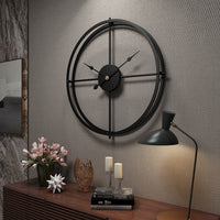 Horloge Industrielle Boussole Noir | Horloge Mania