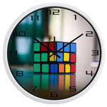 Horloge murale originale et moderne Rubik's Cube couleur bleu rouge jaune vert | Horloge Mania