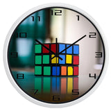 Horloge murale originale et moderne Rubik's Cube couleur bleu rouge jaune vert | Horloge Mania