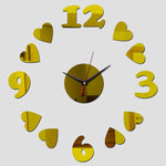 Horloge Stickers Coeurs | Horloge Mania