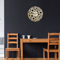 Horloge Bois Bulles Rondes | Horloge Mania