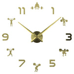 Horloge Stickers Haltérophilie | Horloge Mania