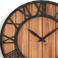 Horloge Industrielle Bois et Métal | Horloge Mania