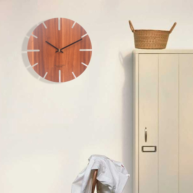 Mini horloge en bois Qualy design - Horloges