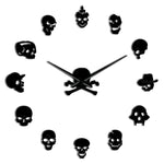Horloge Stickers Tête De Mort | Horloge Mania